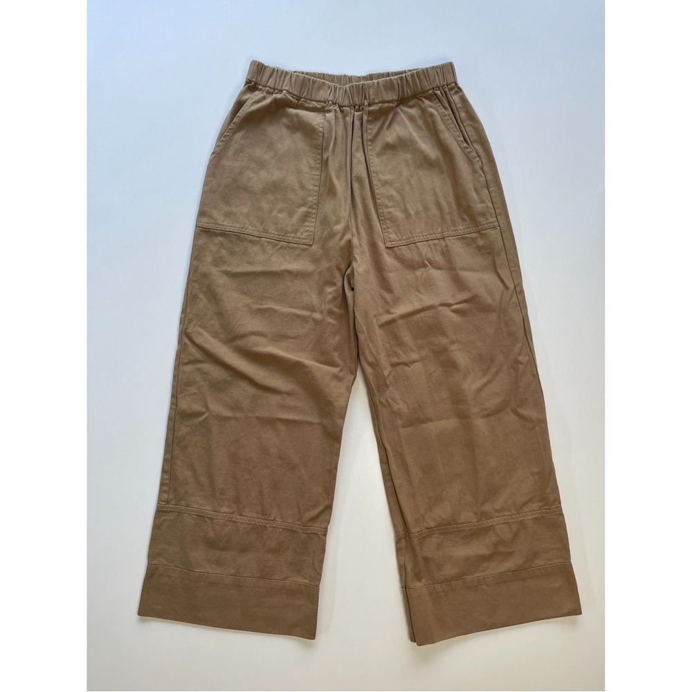 GRADE &‎ GATHER Wide Leg Pant Womens Small Khaki Trousers Elastic Waist